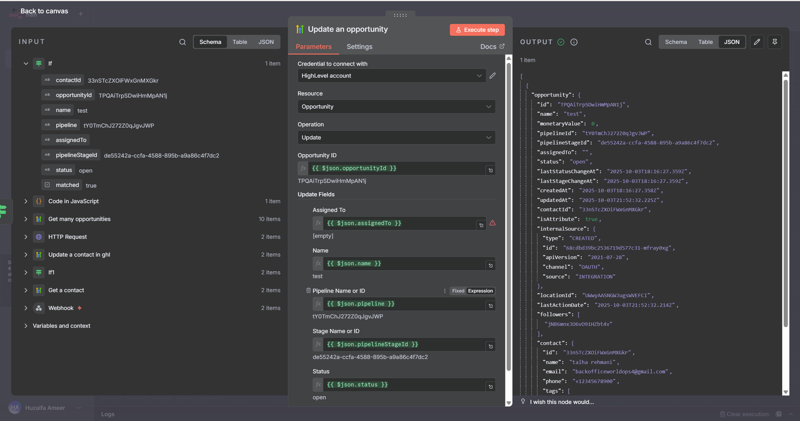 n8n workflow configuration
